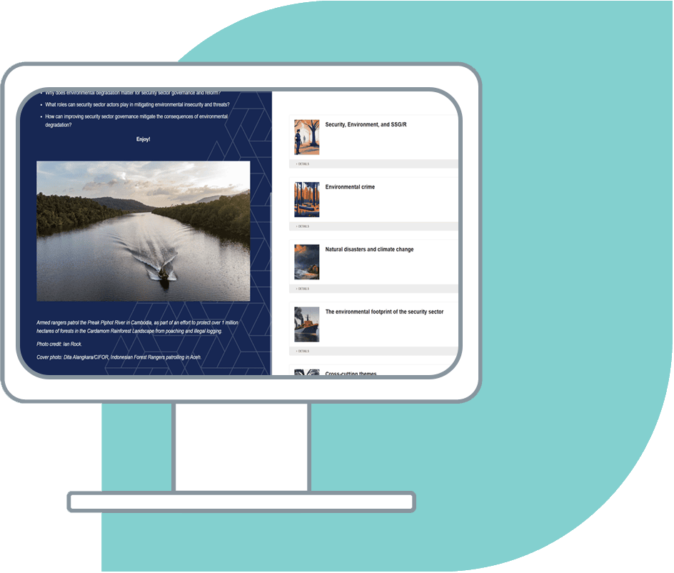 E-Learning: The environment and security sector governance and reform