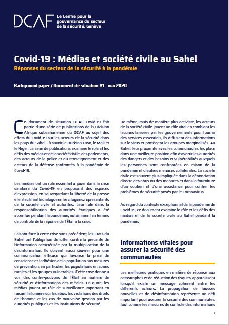 Document de situation C-19 Sahel (Médias & OSC)